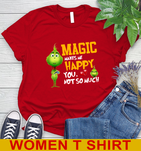 NBA Orlando Magic Makes Me Happy You Not So Much Grinch Basketball Sports Women's T-Shirt 11