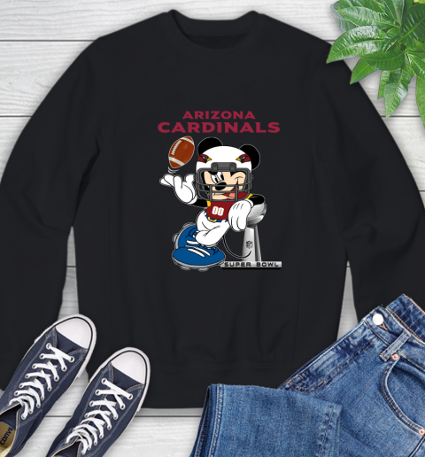 NFL Arizona Cardinals Mickey Mouse Disney Super Bowl Football T Shirt Sweatshirt 2
