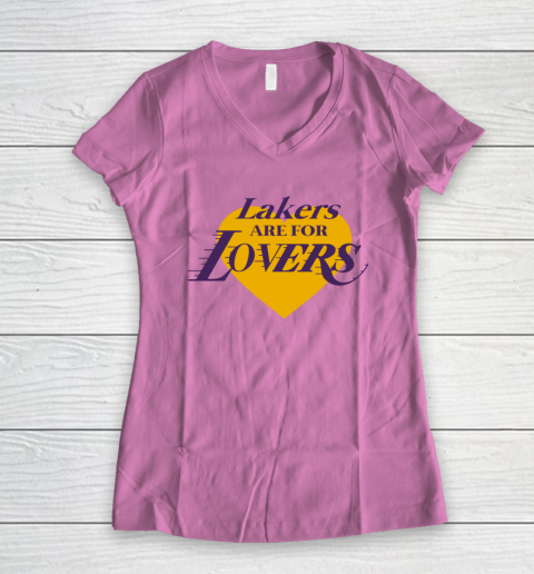 Love Lakers Shirt Laker Are For Lovers Women's V-Neck T-Shirt 8
