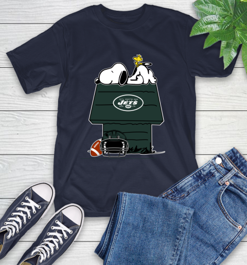 New York Jets NFL Football Snoopy Woodstock The Peanuts Movie T-Shirt 4