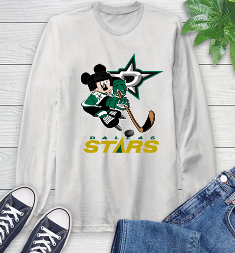 NHL Dallas Stars Mickey Mouse Disney Hockey T Shirt Long Sleeve T-Shirt