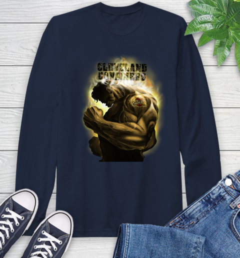 Cleveland Cavaliers NBA Basketball Hulk Marvel Avengers Sports Long Sleeve T-Shirt 3