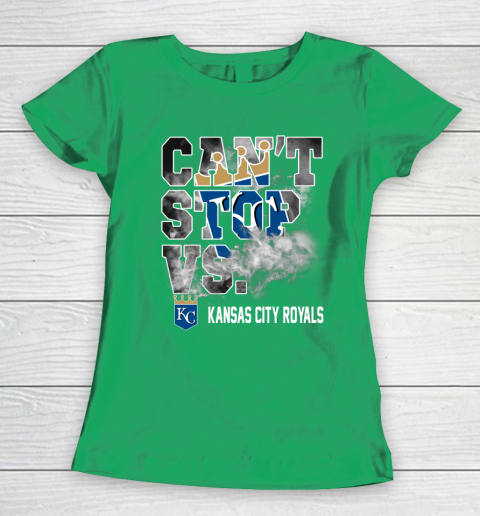 MLB Kansas City Royals Baseball Can't Stop Vs Kansas City Royals Women's T-Shirt 5
