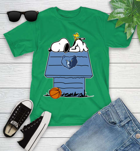 Memphis Grizzlies NBA Basketball Snoopy Woodstock The Peanuts Movie Youth T-Shirt 6