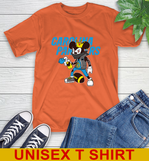 Carolina Panthers NFL Football Mickey Peace Sign Sports T-Shirt 5