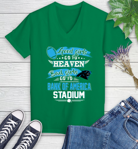 Carolina Panthers NFL Bad Girls Go To Bank of America Stadium Shirt Women's V-Neck T-Shirt 5