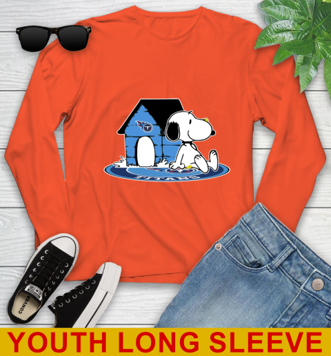 NFL Football Tennessee Titans Snoopy The Peanuts Movie Shirt Youth Long Sleeve 4