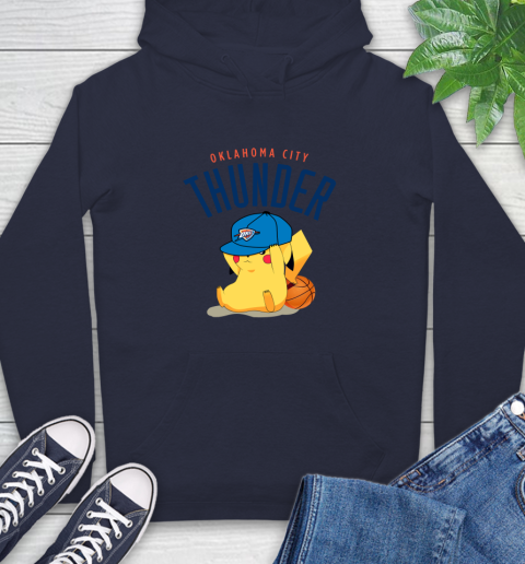 NBA Pikachu Basketball Sports Oklahoma City Thunder Hoodie 4