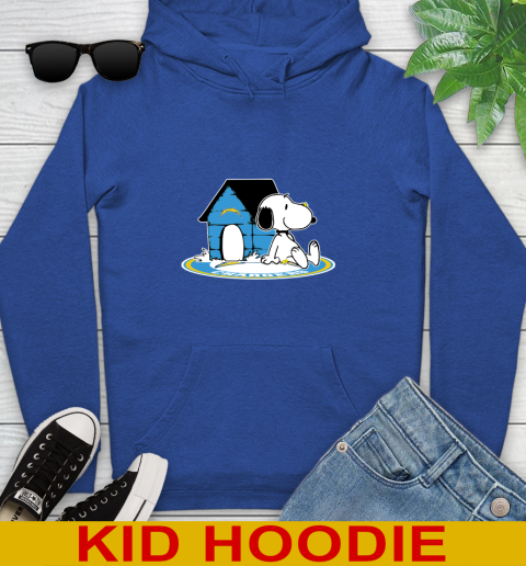 NFL Football Los Angeles Chargers Snoopy The Peanuts Movie Shirt Youth Hoodie 10