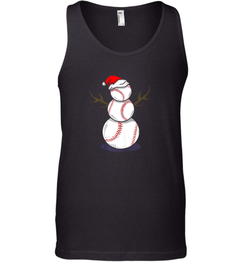 Christmas in July Summer Baseball Snowman Party Shirt Gift Tank Top
