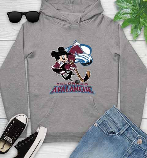 NHL Colorado Avalanche Mickey Mouse Disney Hockey T Shirt Youth Hoodie 6