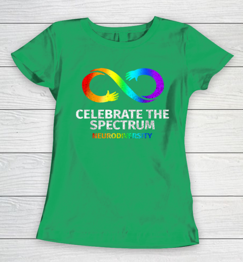 Neurodiversity Celebrate Spectrum Infinity Autism Awareness Women's T-Shirt 5