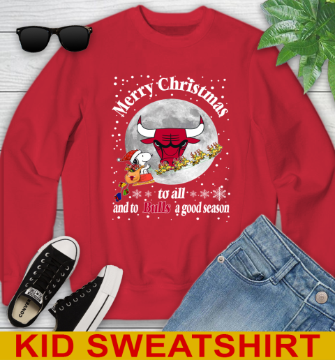 Chicago Bulls Merry Christmas To All And To Bulls A Good Season NBA Basketball Sports Youth Sweatshirt 7