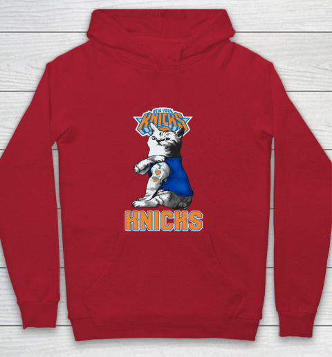 NBA Basketball My Cat Loves New York Knicks Youth Hoodie 7