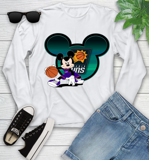 NBA Phoenix Suns Mickey Mouse Disney Basketball Youth Long Sleeve