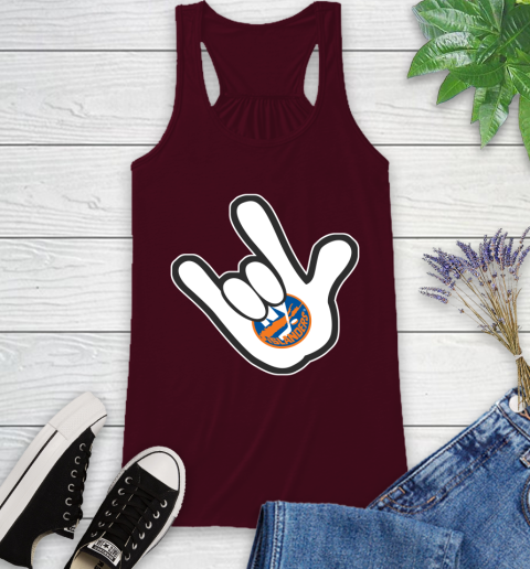 New York Islanders NHL Hockey Mickey Rock Hand Disney Racerback Tank 3
