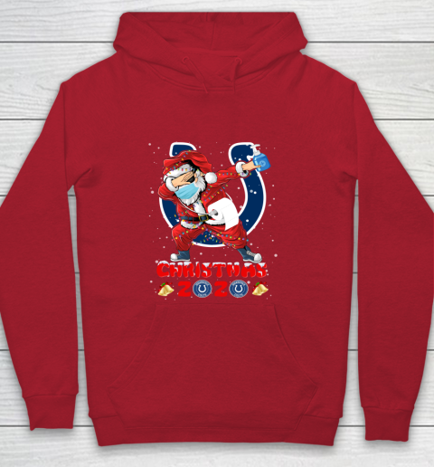 Indianapolis Colts Funny Santa Claus Dabbing Christmas 2020 NFL Youth Hoodie 7