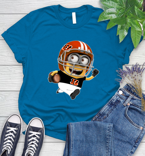 NFL Cincinnati Bengals Minions Disney Football Sports Women's T-Shirt 7