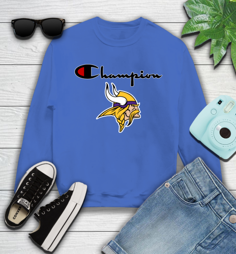 NFL Football Minnesota Vikings Champion Shirt Youth Sweatshirt 4