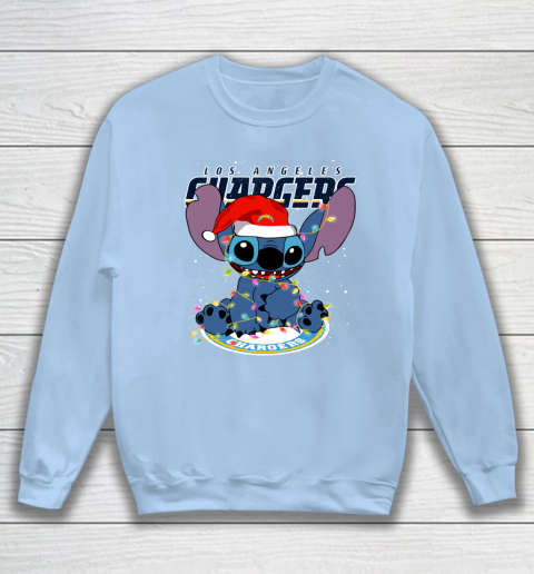 Los Angeles Chargers NFL Football noel stitch Christmas Sweatshirt 4