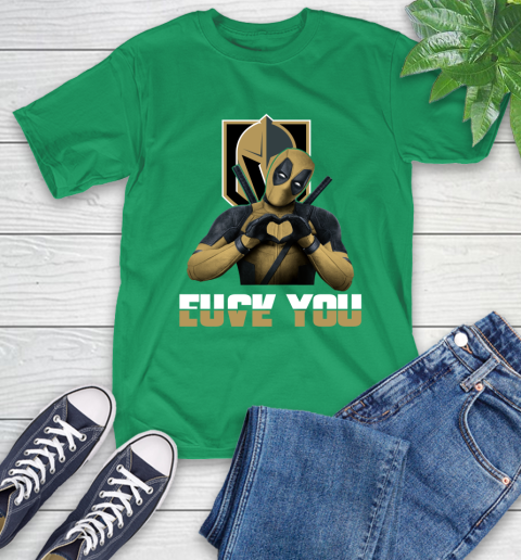 NHL Vegas Golden Knights Deadpool Love You Fuck You Hockey Sports T-Shirt 7