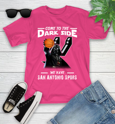 NBA Come To The Dark Side We Have San Antonio Spurs Star Wars Darth Vader Basketball Youth T-Shirt 11