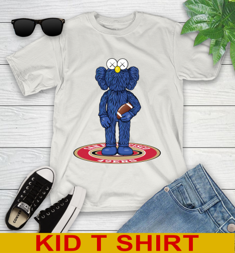 NFL Football San Francisco 49ers Kaws Bff Blue Figure Shirt Youth T-Shirt 12