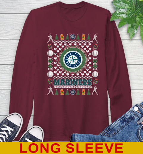 Seattle Mariners Merry Christmas MLB Baseball Loyal Fan Long Sleeve T-Shirt 7