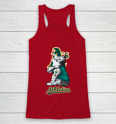 MLB Baseball My Cat Loves Oakland Athletics Racerback Tank 4