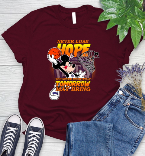 Sacramento Kings NBA Basketball Mickey Disney Never Lose Hope Women's T-Shirt 7