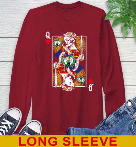 NBA Basketball Boston Celtics The Queen Of Hearts Card Shirt Long Sleeve T-Shirt 9