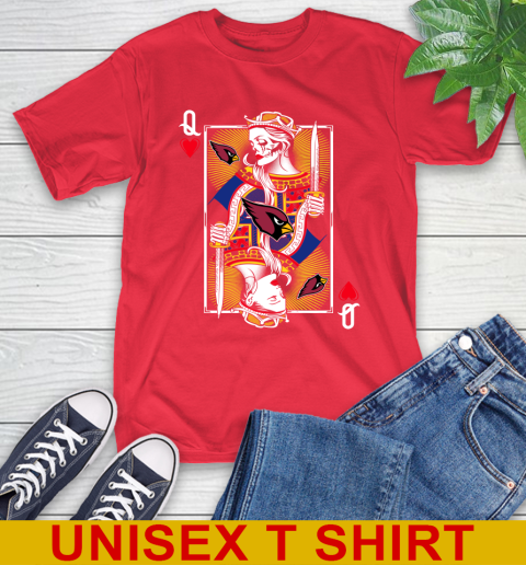 NFL Football Arizona Cardinals The Queen Of Hearts Card Shirt T-Shirt 12