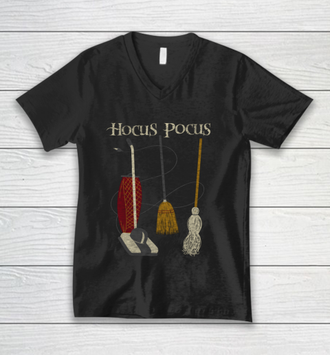 Disney Hocus Pocus Witch Rides Halloween V-Neck T-Shirt