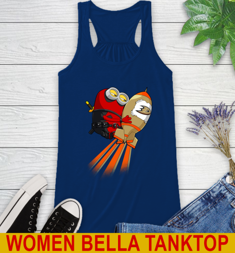 NHL Hockey Anaheim Ducks Deadpool Minion Marvel Shirt Racerback Tank 7