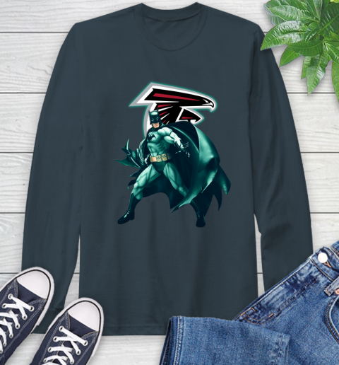 NFL Batman Football Sports Atlanta Falcons Long Sleeve T-Shirt 8