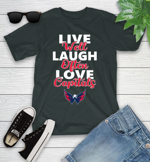 NHL Hockey Washington Capitals Live Well Laugh Often Love Shirt Youth T-Shirt 5