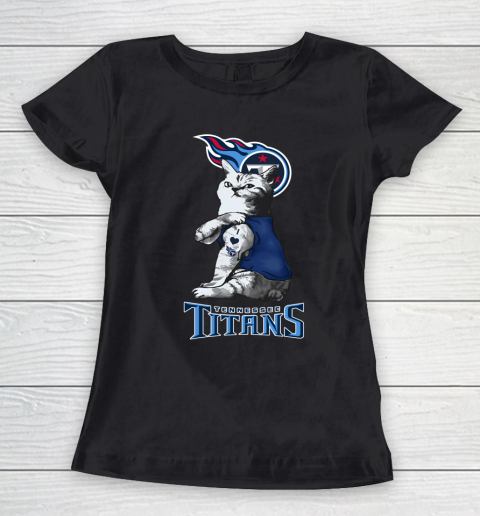 NFL Football My Cat Loves Tennessee Titans Women's T-Shirt