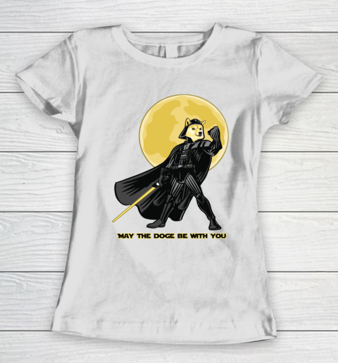 Dogecoin Star Wars Dark Vader DOGE WARS Funny Women's T-Shirt