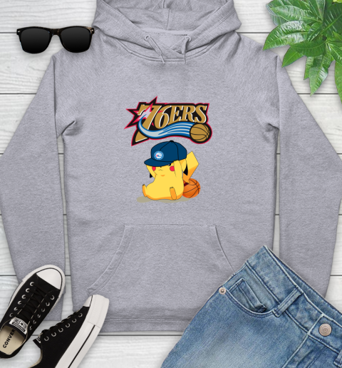 NBA Pikachu Basketball Sports Philadelphia 76ers Youth Hoodie 6