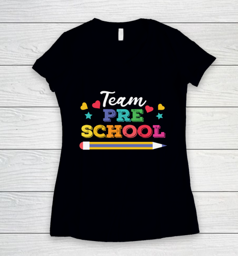 Back To School Shirt Team PreSchool 1 Women's V-Neck T-Shirt