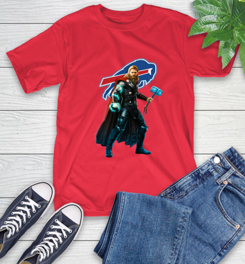 NFL Thor Avengers Endgame Football Buffalo Bills T-Shirt 10