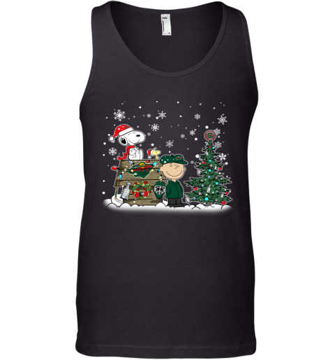 NHL Minnesota Wild Snoopy Charlie Brown Christmas Hockey Super Bowl Sports L5IDzJ5qCkQ unisex tank 17 95 151514 front black