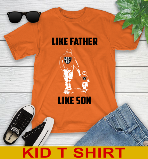 Brooklyn Nets NBA Basketball Like Father Like Son Sports Youth T-Shirt 8