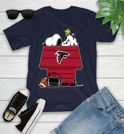 Atlanta Falcons NFL Football Snoopy Woodstock The Peanuts Movie Youth T-Shirt 3