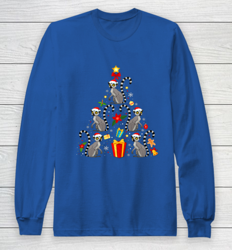 Lemur Christmas Ornament Tree Funny Gift Long Sleeve T-Shirt 6