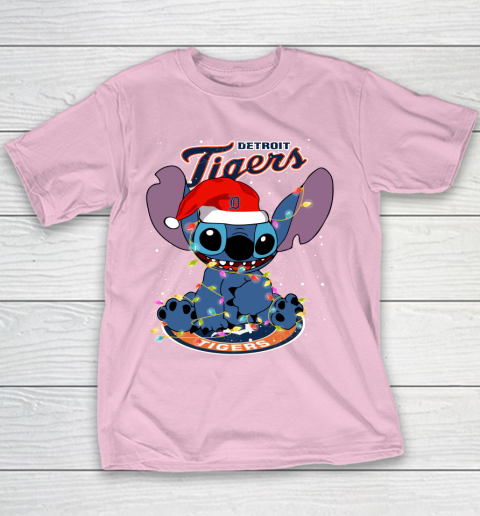 Detroit Tigers MLB noel stitch Baseball Christmas Youth T-Shirt 5
