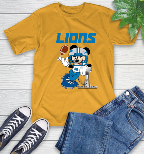 NFL Detroit Lions Mickey Mouse Disney Super Bowl Football T Shirt T-Shirt 3