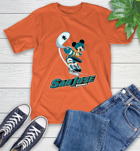 NHL Hockey San Jose Sharks Cheerful Mickey Mouse Shirt T-Shirt 5