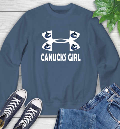 NHL Vancouver Canucks Girl Under Armour Hockey Sports Sweatshirt 8