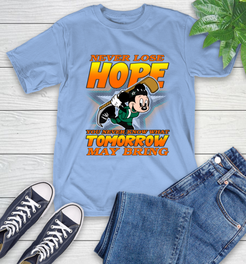 Dallas Stars NHL Hockey ootball Mickey Disney Never Lose Hope T-Shirt 12